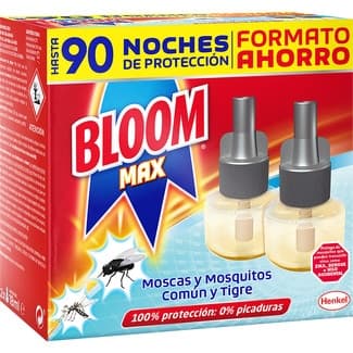 Max insecticida volador eléctrico acción rápida y fórmula concentrada 2 recambios 18 ml -
