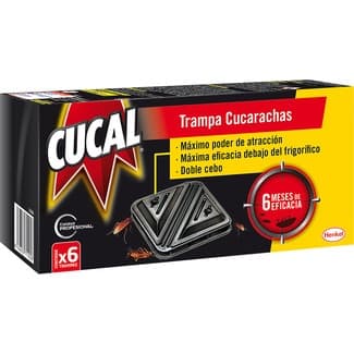 Trampa para cucarachas efecto dominó doble cebo estuche 6 unidades -