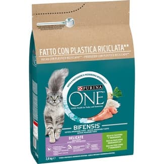 Delicate Sensitive pienso para gatos adultos con pavo y arroz bolsa 2,8 kg -