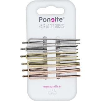 Horquillas metálicas para pelo tipo clip blister 1 unidad modelos surtidos variados, según existencias -