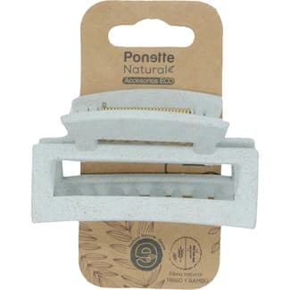 Natural pinza para pelo Eco grande con fibra natural de trigo y bambú blister 1 unidad modelos surtidos variados, según existencias -