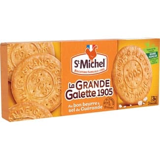 Galletas de mantequilla grandes con pepitas de sal estuche 150 g -