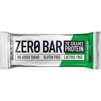 Zero barrita de proteínas sabor chocolate y avena sin gluten, sin lactosa envase 50 g y sin azúcares añadidos -