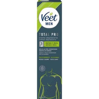 Total Pro crema depilatoria masculina para pecho y cuerpo tubo 200 ml para pieles normales -
