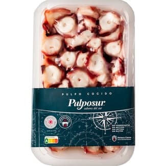 Pulpo cocido troceado bandeja 200 g -