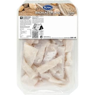 Bacalao salado curado en sal bandeja 500 g -
