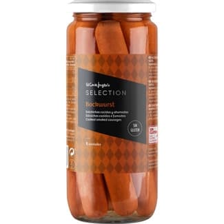 Salchichas Bockwurst sin gluten 8 unidades frasco 360 g neto escurrido -