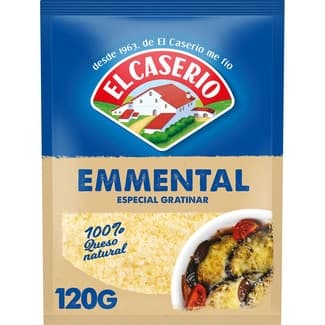 Queso rallado emmental 100% natural especial para gratinar bolsa 120 g -