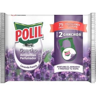 Colgador antipolillas perfume lavanda paquete 2 unidades -