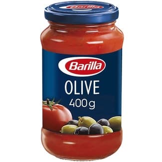 Salsa Olive con base de tomate y aceitunas sin gluten frasco 400 g -