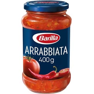 Salsa Arrabbiata con base de tomate y pimiento rojo sin gluten frasco 400 g -