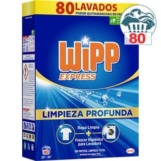 Detergente polvo Limpieza Profunda maleta 80 cacitos -