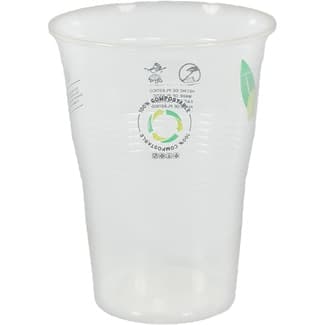 Vaso compostable transparente 1 l paquete 10 unidades -