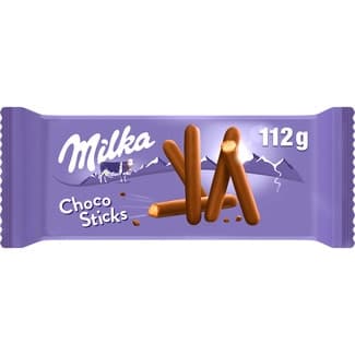 Mini sticks de galleta con chocolate con leche envase 112 g -