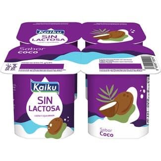 Sin lactosa sabor coco sin gluten pack 4 unidades 125 g -