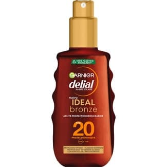 Ideal Bronze aceite protector bronceador con manteca de karité nutritiva SPF-20 spray 150 ml bronceado óptimo - acabado satinado - no pegajoso - resistente al agua -