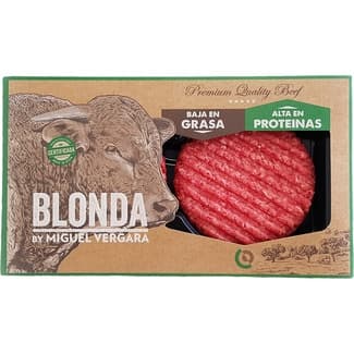 Burger meat de vacuno Blonda baja en grasa sin gluten y sin lactosa 2 unidades bandeja 320 g -