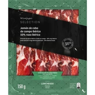 Jamón de cebo de campo ibérico 50% raza ibérica en lonchas envase 150 g -