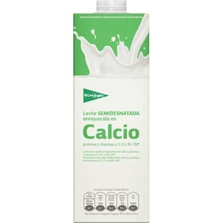 Leche semidesnatada con calcio enriquecida con vitaminas A, D y E brik 1 l -