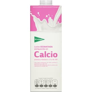 Leche desnatada con calcio enriquecida con vitaminas A, D y E brik 1 l -