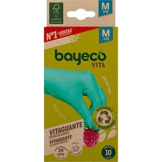 Guante nitrilo Vitaguante biodegradable talla M caja 10 unidades -
