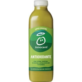Súper smoothie antioxidante kiwi, pepino, manzana, té matcha, semillas de lino y vitaminas botella 750 ml -