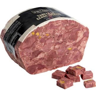 Cabeza de cerdo ibérico con pistachos -