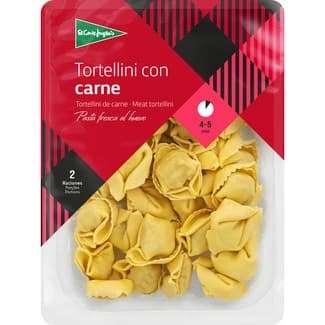 Pasta fresca tortellini al huevo relleno con carne 2 raciones envase 250 g -