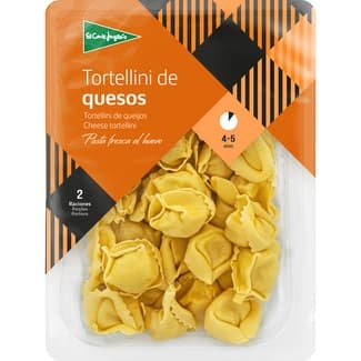 Pasta fresca tortellini al huevo relleno de 4 quesos 2 raciones envase 250 g -