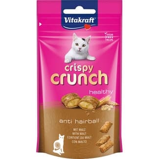 Crsipy Crunch snack para gatos con malta anti hairball envase 60 g -