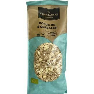 Copos de 4 cereales avena, trigo, cebada y centeno ecológicos bolsa 450 g -