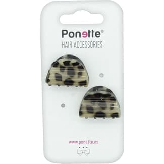 Pinza para el pelo mediana blister 2 unidades modelos surtidos variados, según existencias -