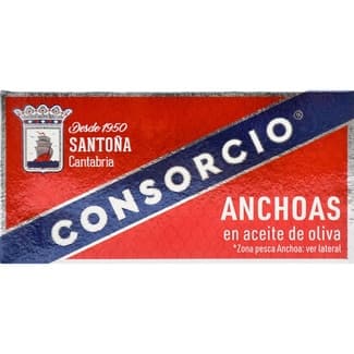 Filetes de anchoa en aceite de oliva lata 29 g neto escurrido -