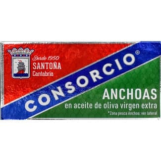 Filetes de anchoa en aceite de oliva virgen extra lata 29 g neto escurrido -