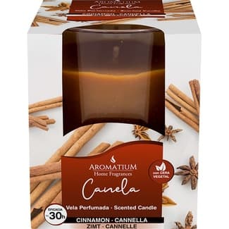 Vela perfumada aroma canela con cera vegetal envase 1 unidad -