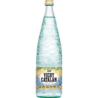 Agua mineral natural con gas botella 1 l (envase de vidrio) -