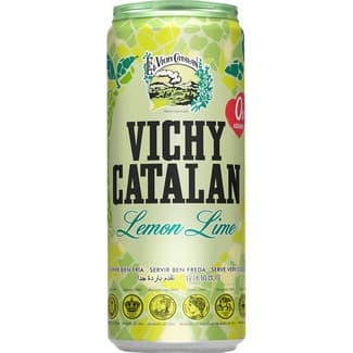 Agua mineral natural con gas sabor lima-limón lata 33 cl -