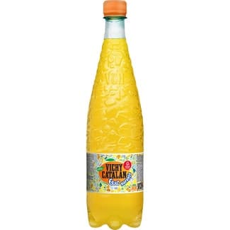 Agua mineral natural con gas sabor naranja botella 1,2 l -