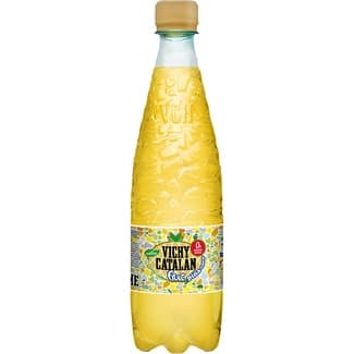 Agua mineral natural con gas sabor piña y coco botella 50 cl -