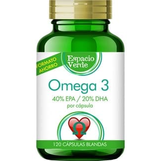 Omega 3 40% EPA 20% DHA por cápsula bote 120 cápsulas blandas -
