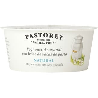 Yogur natural artesano cremoso con leche de vacas de pasto envase 125 g -
