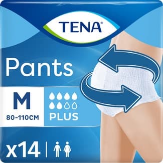Pants braguita de incontinencia unisex absorción plus talla mediana 80-110 cm bolsa 14 unidades -