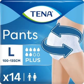 Pants braguita de incontinencia unisex absorción plus talla L 100-135 cm bolsa 14 unidades -