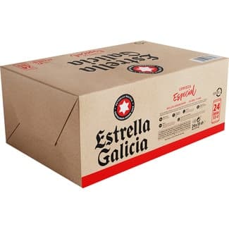 Cerveza rubia especial pack 24 latas 33 cl -