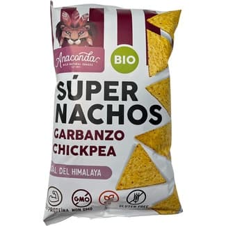 Súper nachos de maíz y garbanzo con sal del Himalaya sin gluten ecológicos bolsa 125 g -