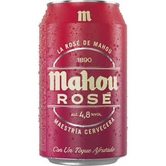 Cerveza rosa tipo Lager con un toque afrutado lata 33 cl -