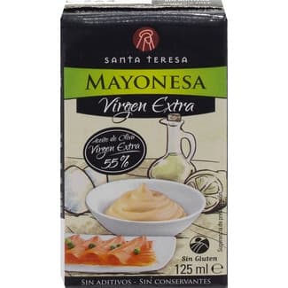 Mayonesa fresca con AOVE 55% sin aditivos sin gluten envase 125 ml -