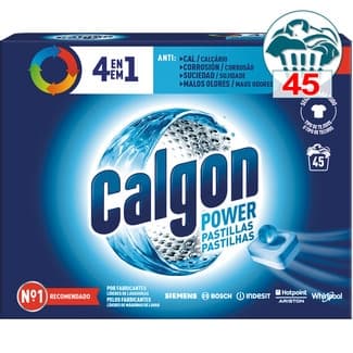 Antical para lavadora en pastillas Power 4 en 1 caja 45 unidades -