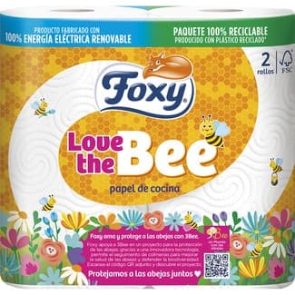 Papel de cocina Love the Bee paquete 2 rollos -