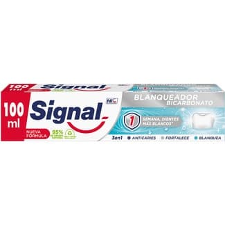 Pasta de dientes blanqueadora bicarbonato 3 en 1 tubo 100 ml -